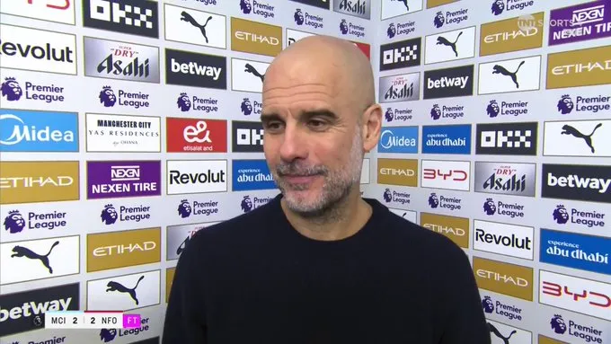 开云-瓜迪奥拉：点球争议？我没什么好说的；曼城必须要继续前进